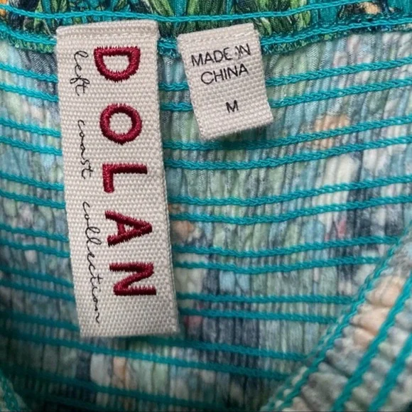 Anthro DOLAN Smocked Puff-Sleeved Toucan Top S - Picture 11 of 12